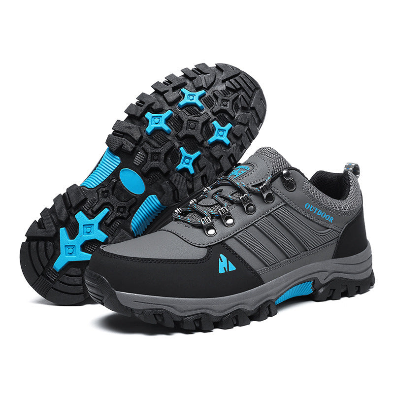 Men's Low-Top Lace-Up Hiking Boots Casual Sneakers