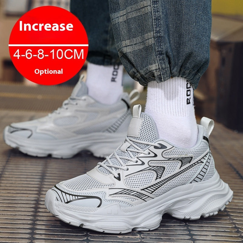 Men's Breathable Casual Height Increasing Shoes with Invisible Elevator