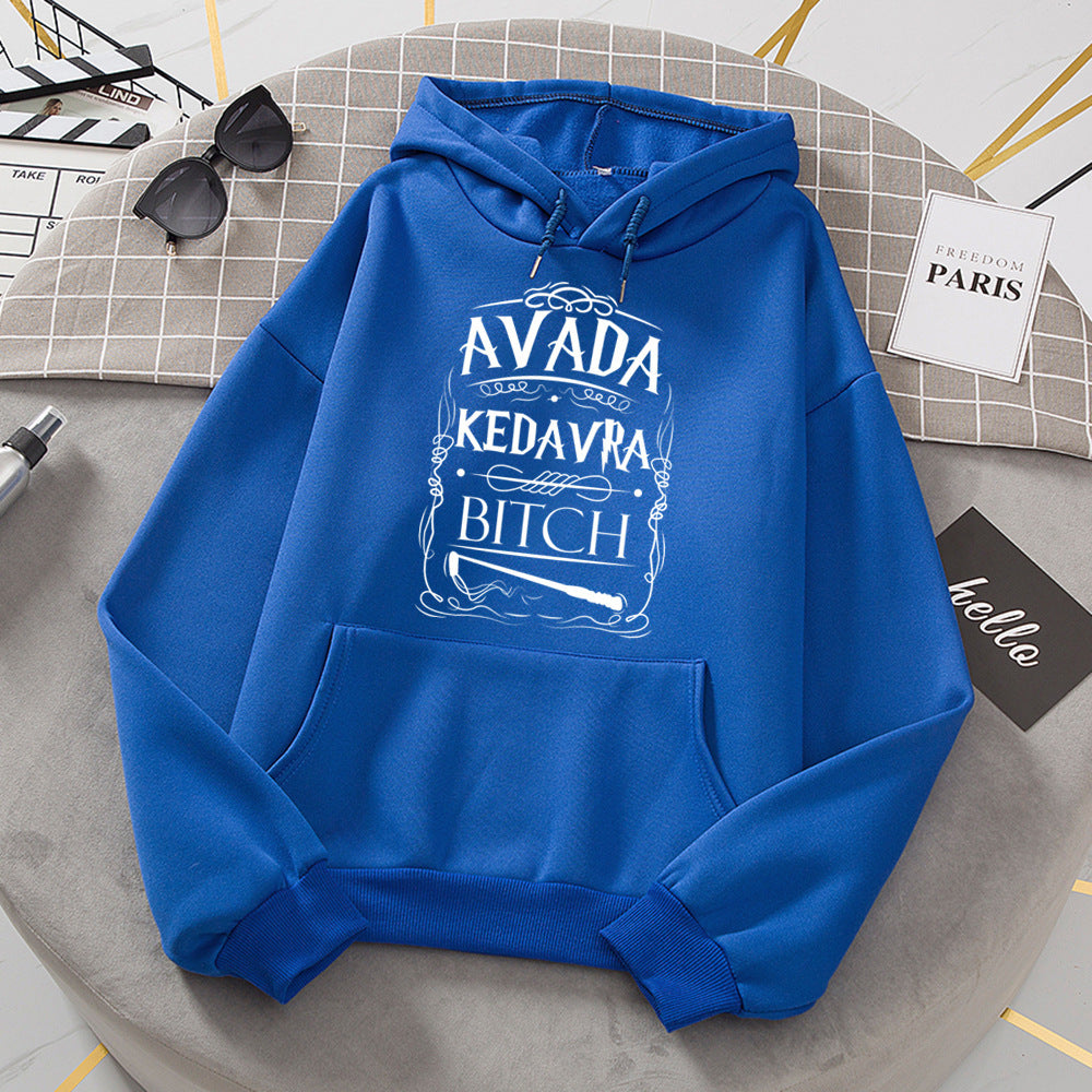 Sweat-shirts à capuche amples en molleton avec lettres pour femmes