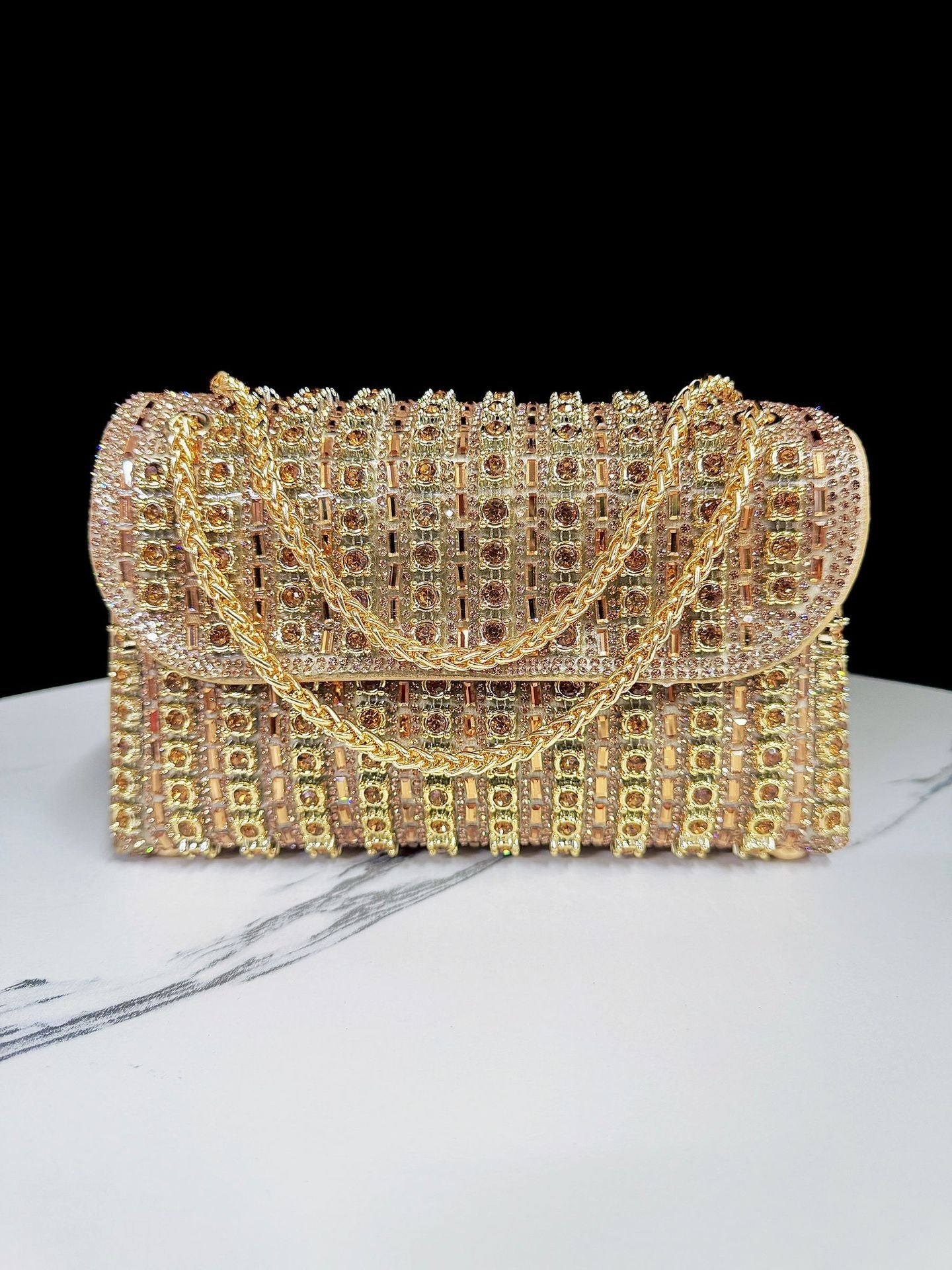 Full Diamond Handbag European American Retro Polyester