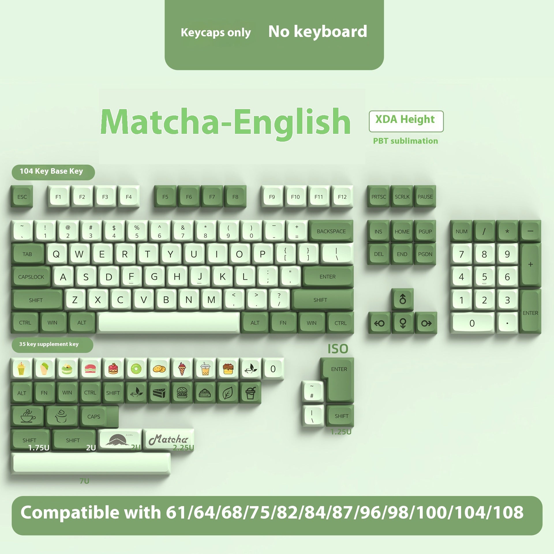 PBT Sublimation Mechanical Keyboard Keycaps Set - 136/139 Keys, Multiple Languages