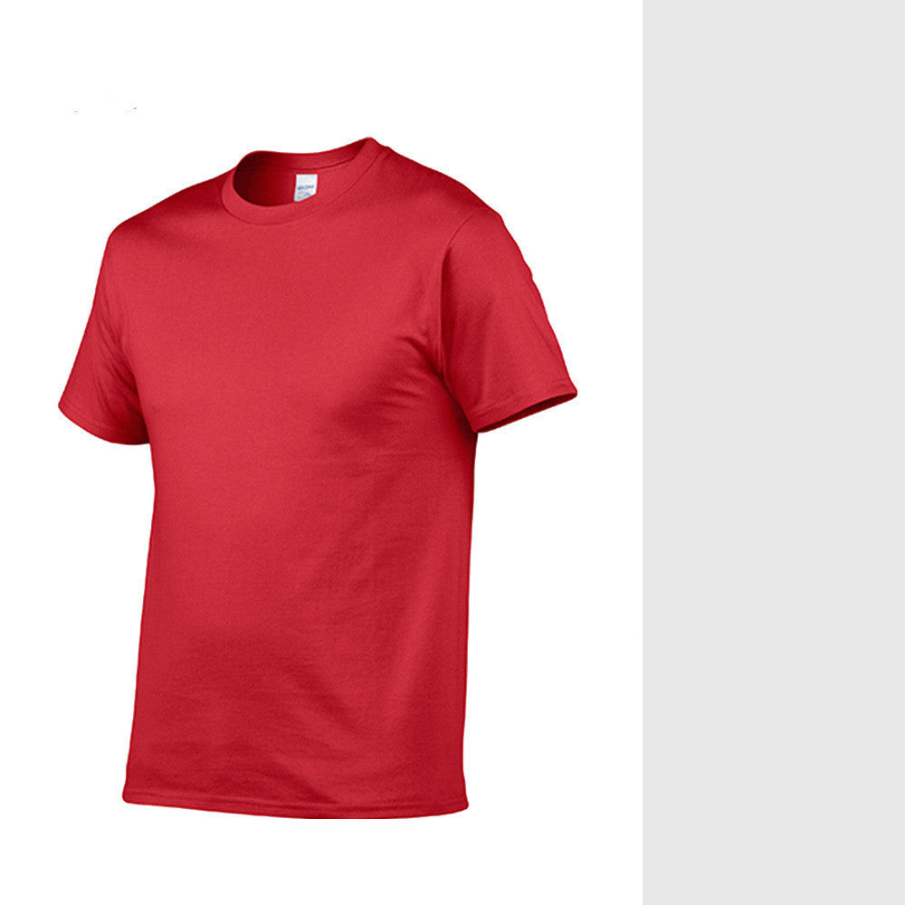 Solid Color Short Sleeve Men's Printed T-shirt Overalls