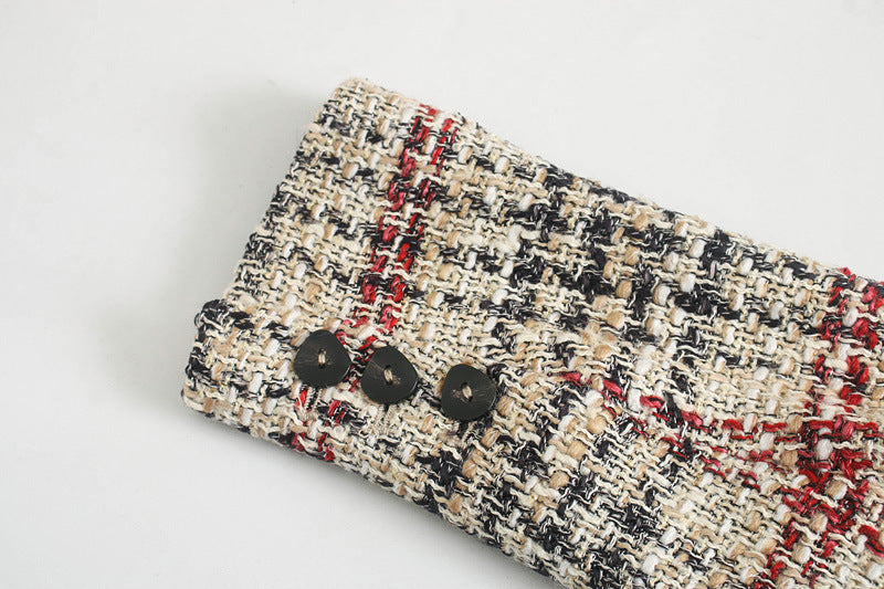 blazer à carreaux pour femmes