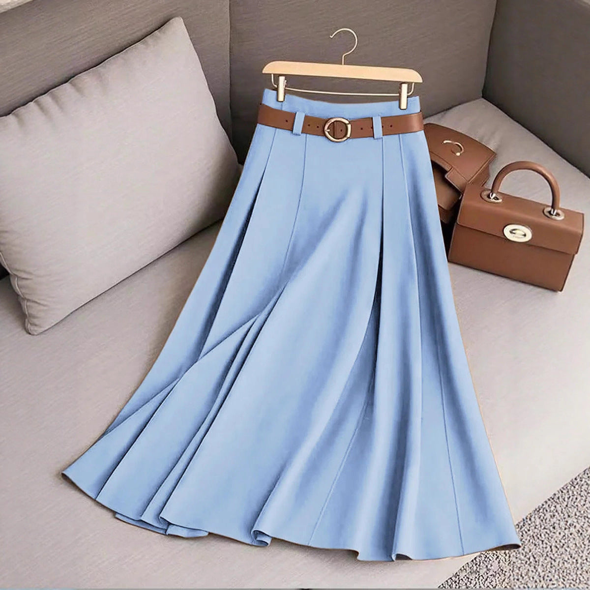 Women's Casual Pleated Skirt in Multiple Colors, Sizes S-XL