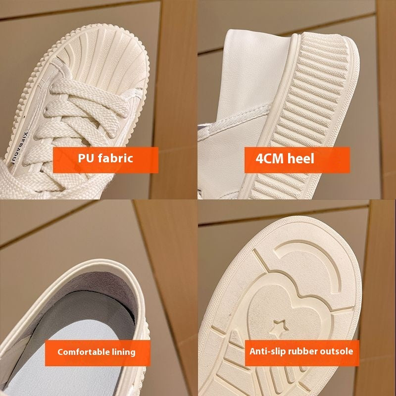 Chaussures basses Shell polyvalentes et chic pour étudiants en blanc et rose