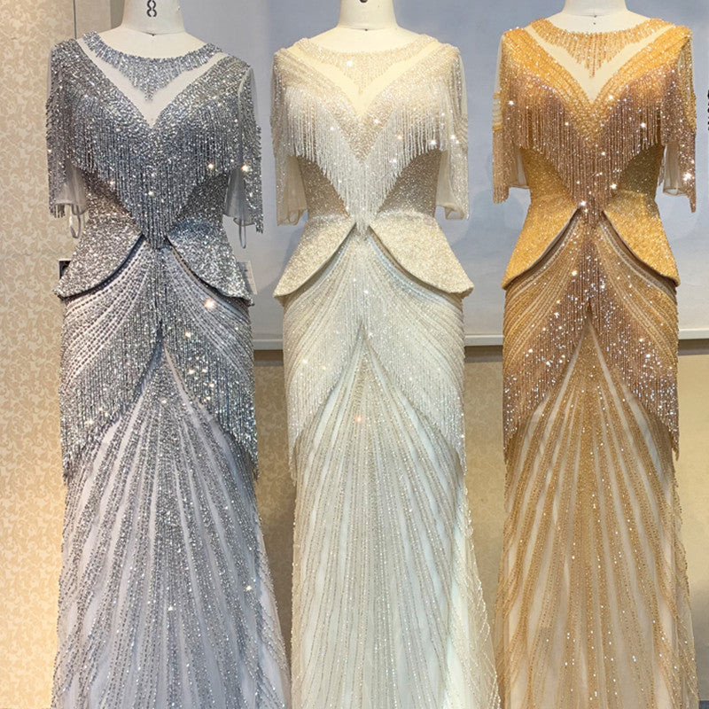 Robe de soirée sirène pour femmes, élégante, pour banquet