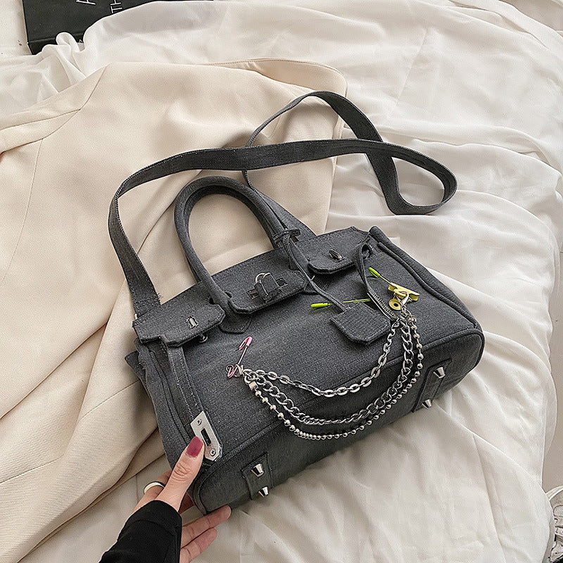 Small Retro Handmade Canvas Denim Bag
