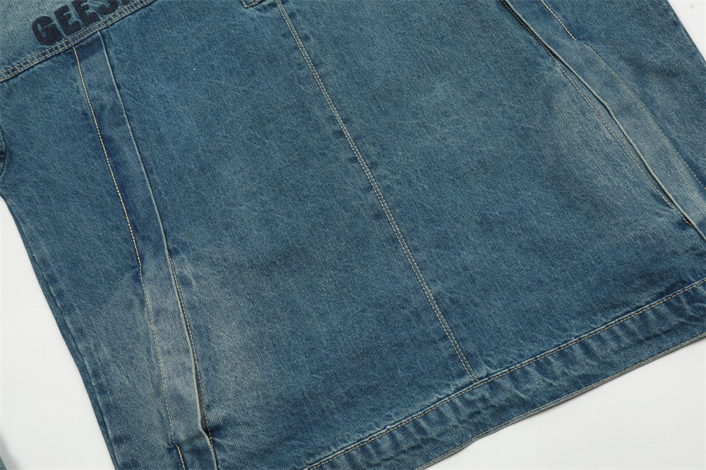 Men's Turtleneck Denim Hoodie - European & American Style