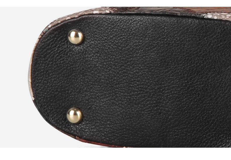 Ladies Small Cowhide Leather Cylinder Shoulder Messenger Bag