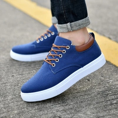 Breathable Mens Casual Canvas Sport Shoes with Rubber Sole