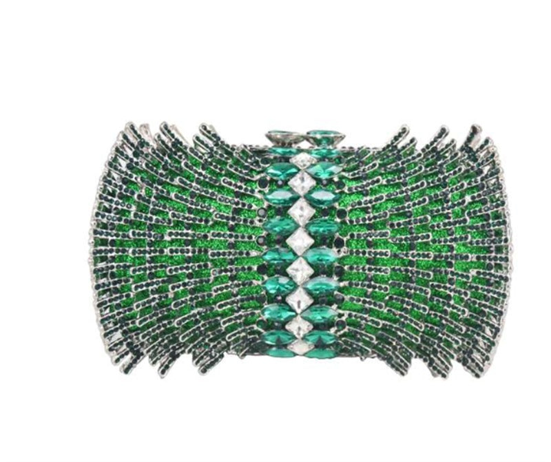 Women's PU Hard Case Diamond Clutch 16x11x6cm