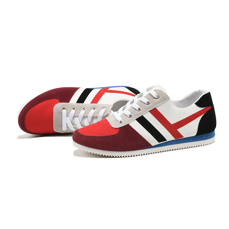 Men's Canvas Casual Shoes Breathable Flat Lace-Up