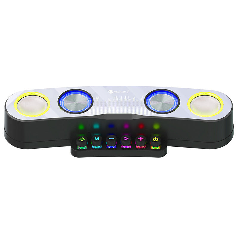 Enceinte Gaming Bluetooth Colorée avec LED et USB, Noire, 350mm