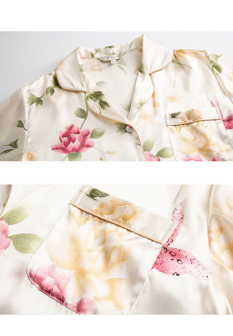 Spring And Autumn Plus Size Two Piece Suit Long Sleeve Silk