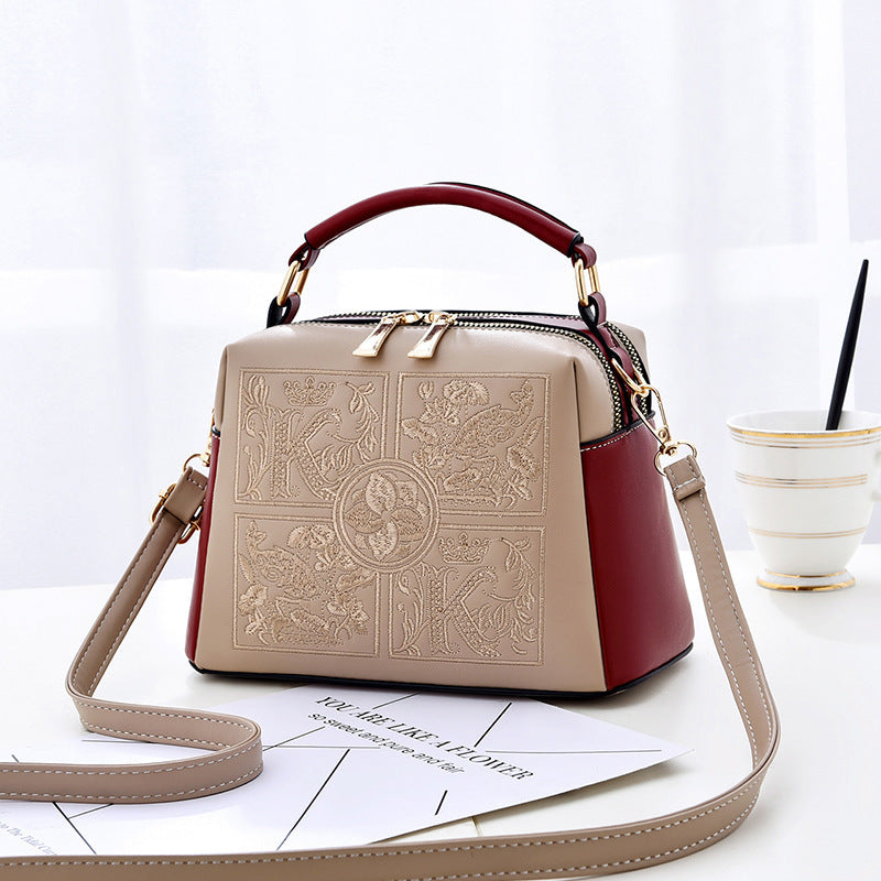 Women's Embroidered PU Crossbody Shoulder Bag
