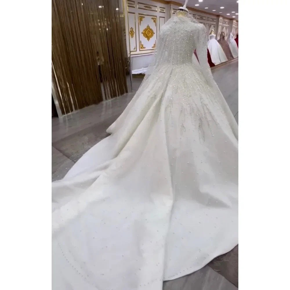 Mariée Propriétaire Robe de mariée longue blanche Jupon fibre de polyester