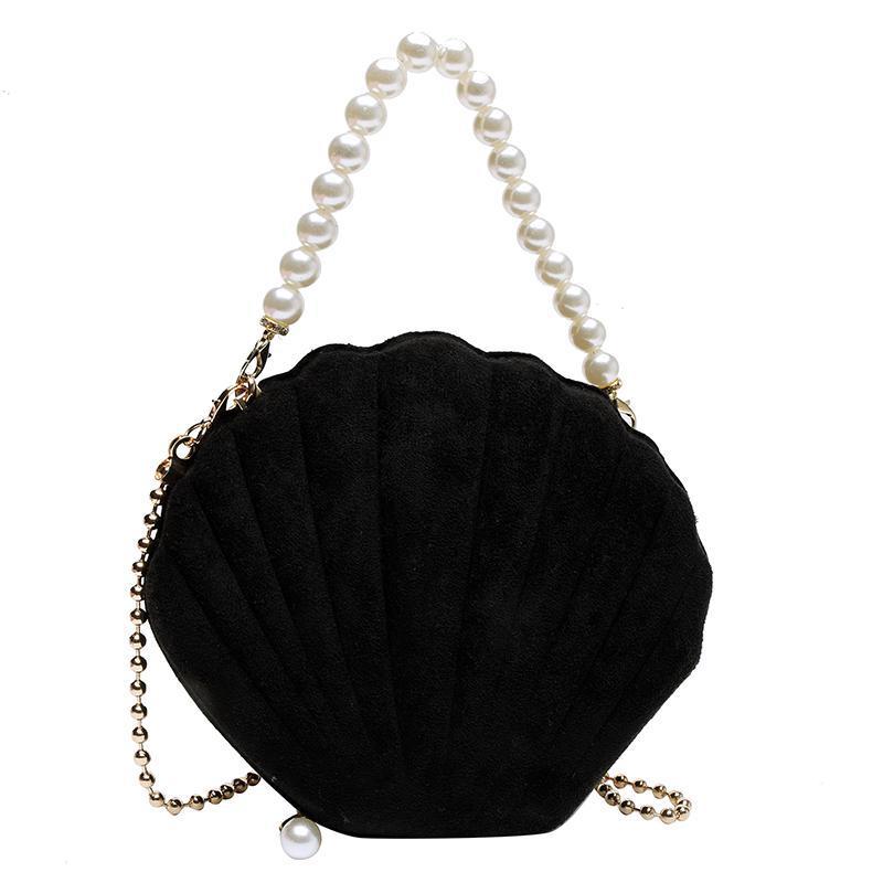 Stylish Women's PU Pearl Shell Single Shoulder Bag with Zipper