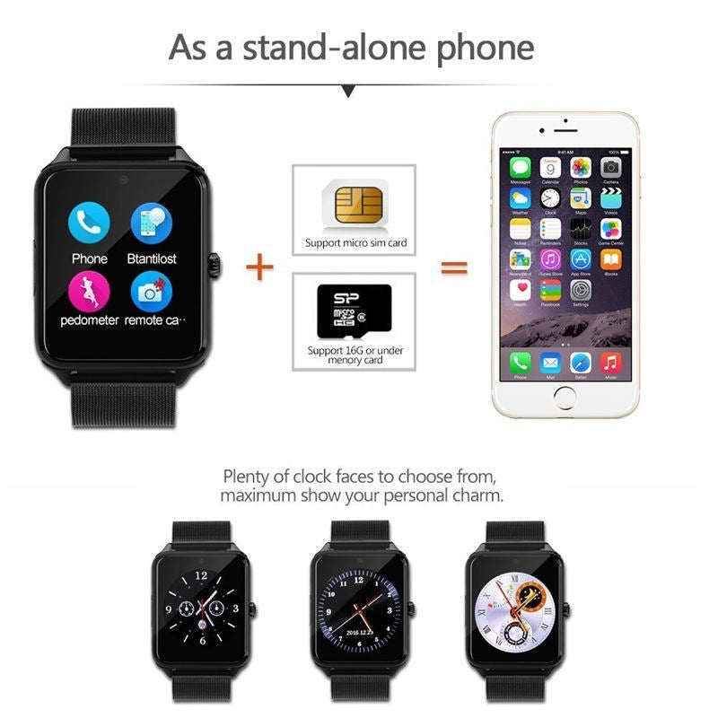Montre intelligente Bluetooth Z60 avec carte SIM