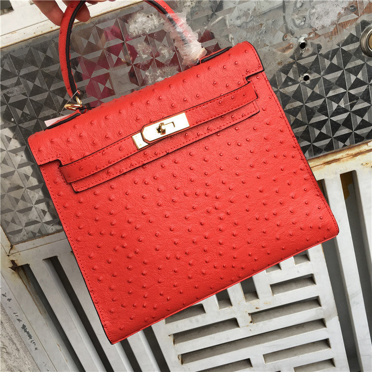 Sac bandoulière en cuir de vachette double couche 25-28cm