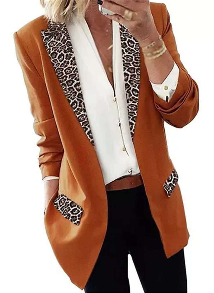 Veste de costume cardigan femme à revers étroits