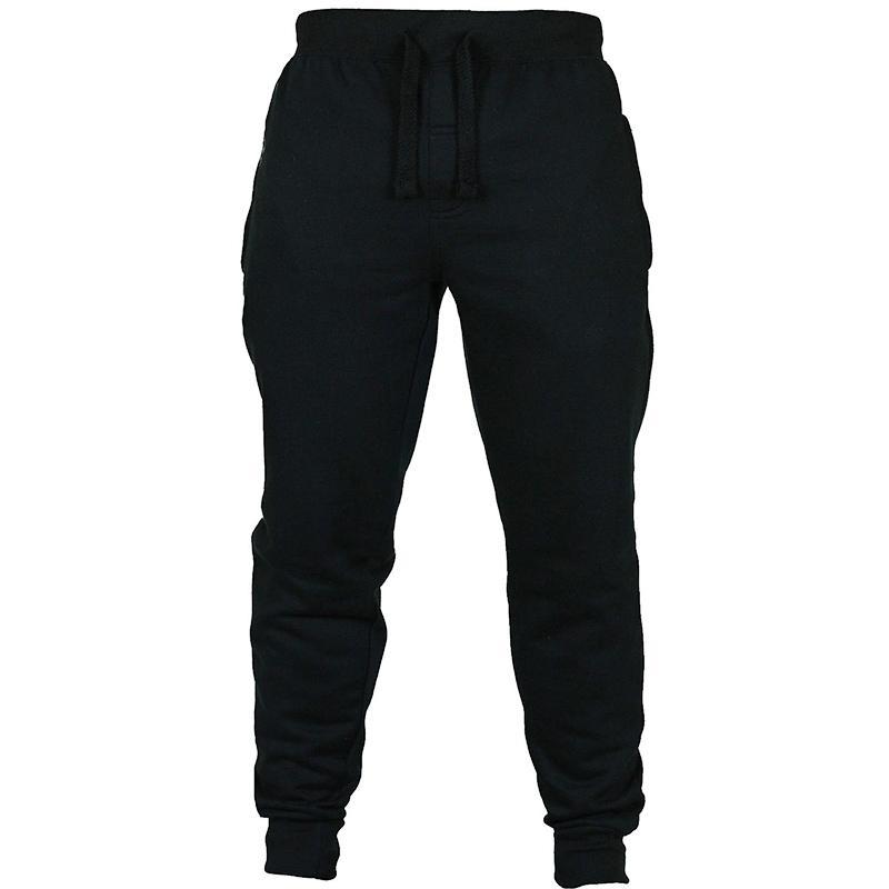 Pantalon décontracté polaire uni à cordon de serrage pour homme