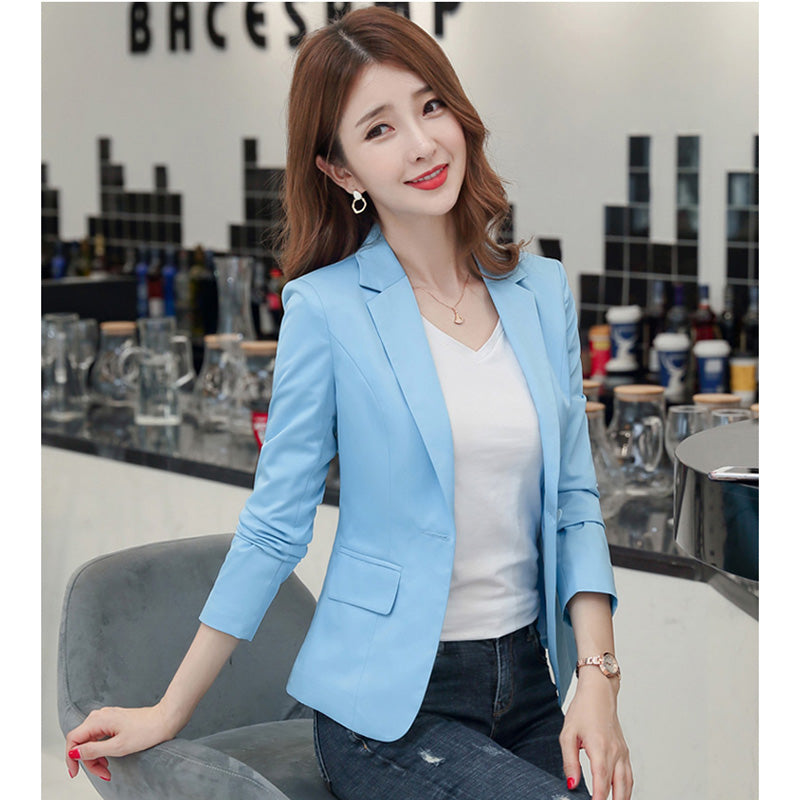 Ladies Slim Western-Style Casual Student Suit Jacket