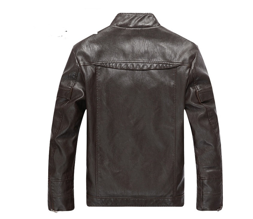 PU Leather Jacket With Soft Washed Finish
