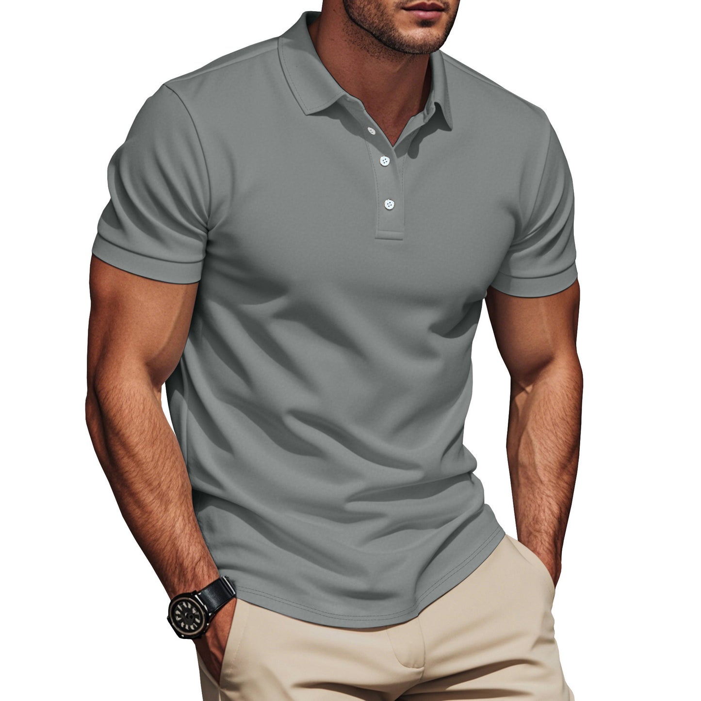 Casual British Style Summer Men's T-shirt