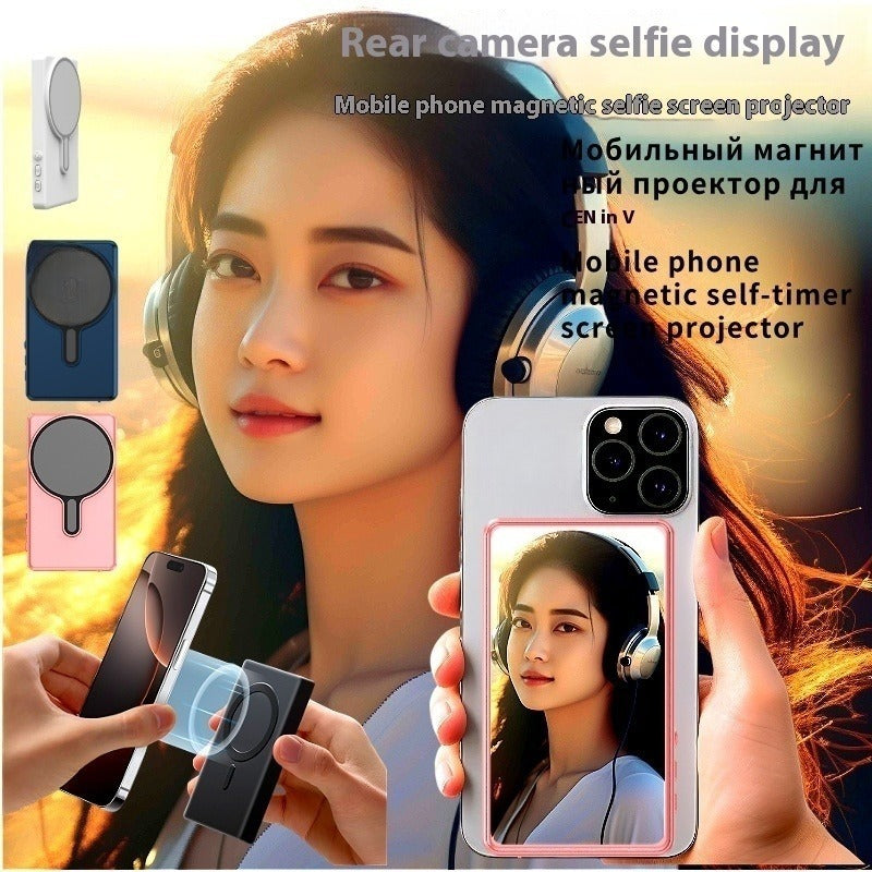 Magnetic HDMI Screen Mirror with Bluetooth Selfie Remote Control