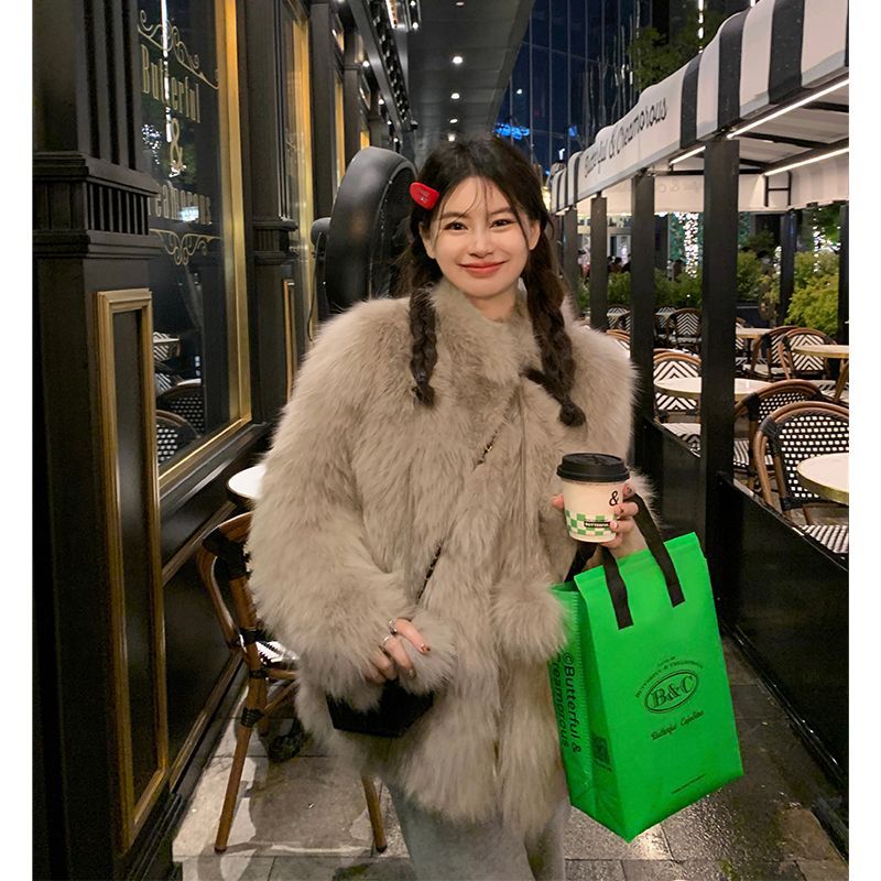 Slimming Fashion Fur Coat for Young Women