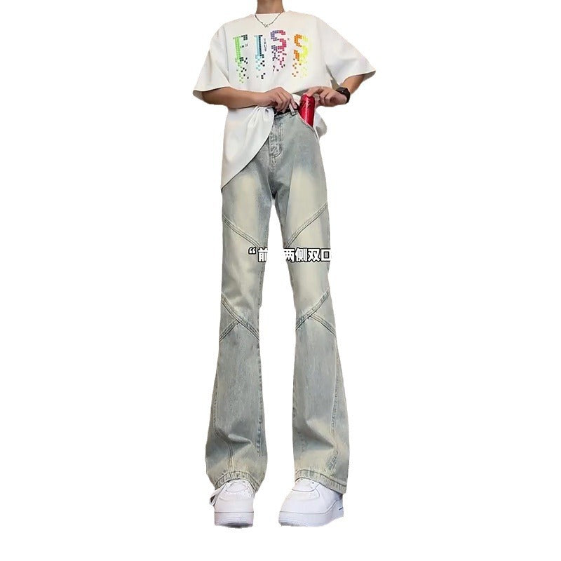 Jean droit taille mi-haute pour homme American High Street