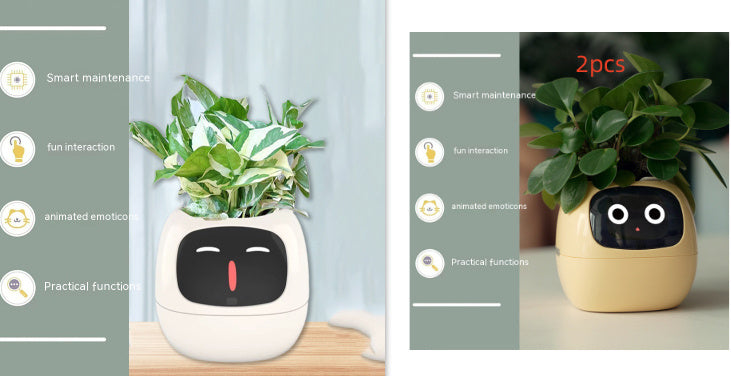 Smart Planter with 7 Sensors & AI Chips for Easy, Fun Plant Care – Over 49 Expressions