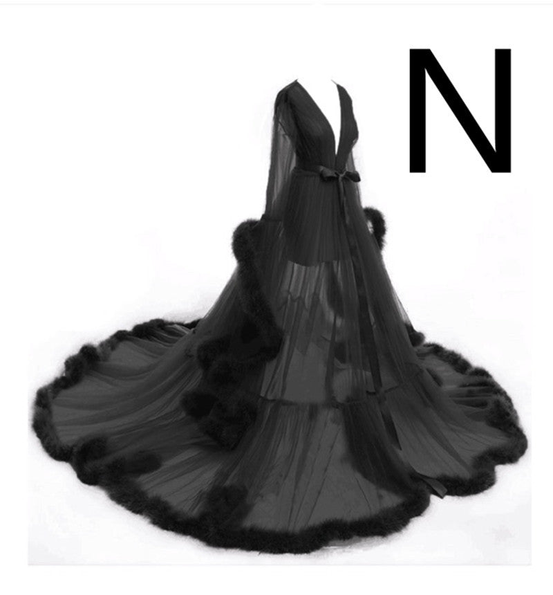 Robe longue en tulle pour femmes enceintes en fibre de polyester