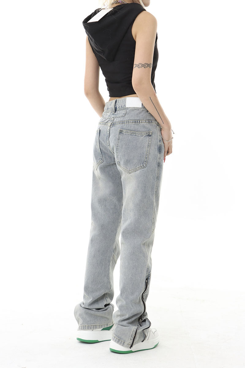 جينز مستعمل بسحاب من متاجر الملابس المستعملة