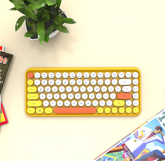 Wireless Bluetooth 84-Key Keyboard with 10M Range for Windows, Mac, Android
