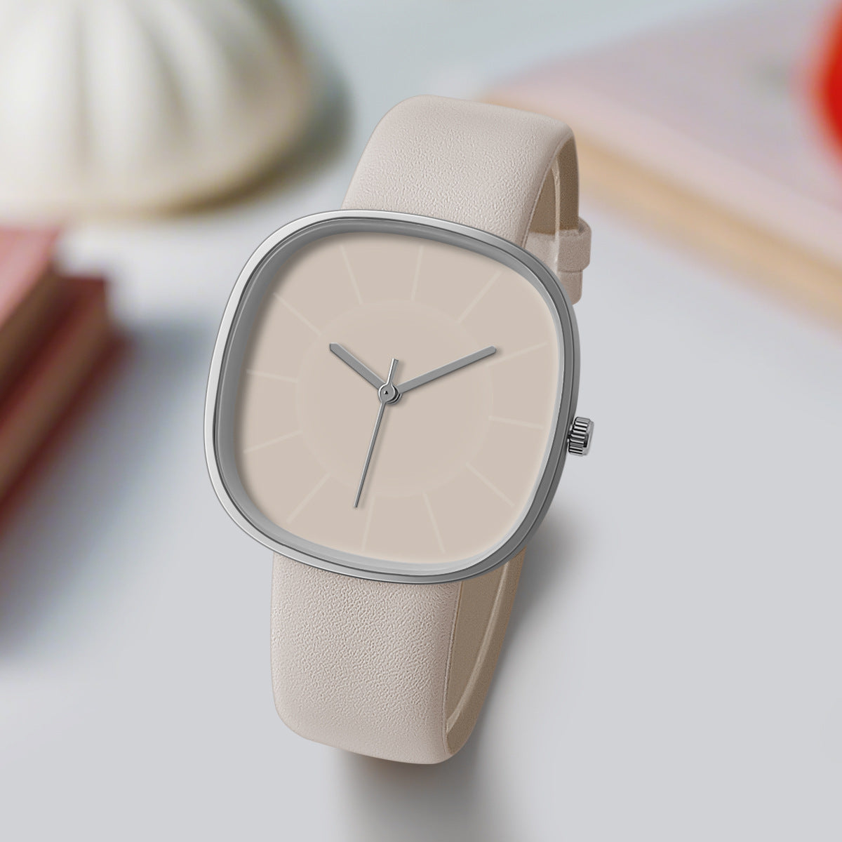 Montre carrée en silicone cube de sucre pour femmes de niche à la mode