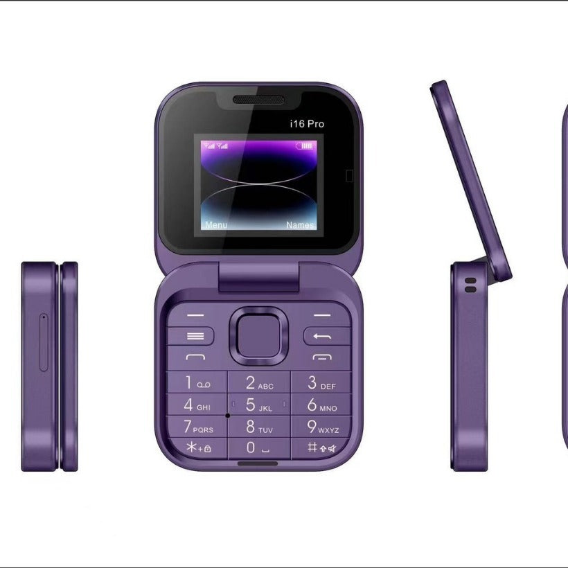 Téléphone portable à clapet Mini double SIM 2G à touches pour personnes âgées, GSM non-intelligent
