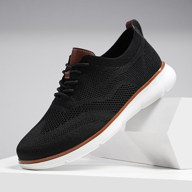 Men's Breathable Fly-Knit Casual Sneakers in Multiple Colors