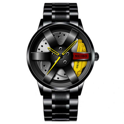 Men's Quartz Business Watch with Automatic Movement and Spiral Crown