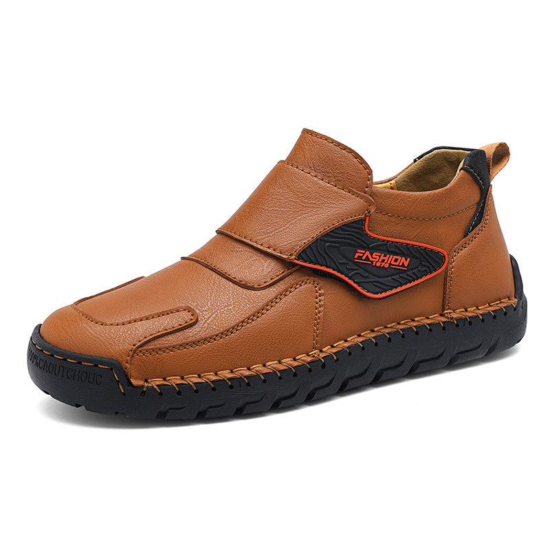 Handmade Leather Casual Stitching Platform Shoes Plus Size