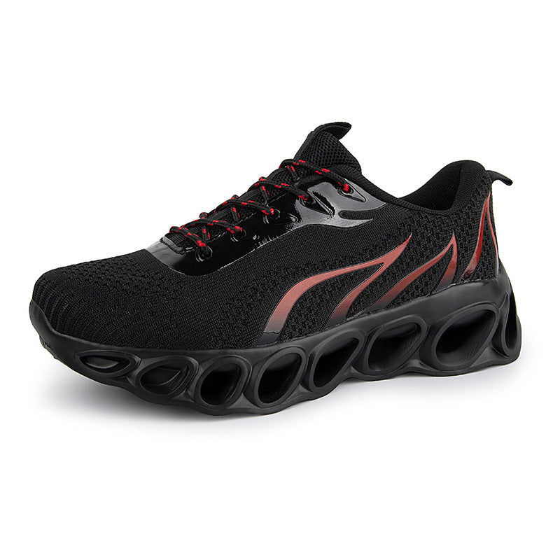 Chaussures de sport basses vert fluo extra larges pour hommes