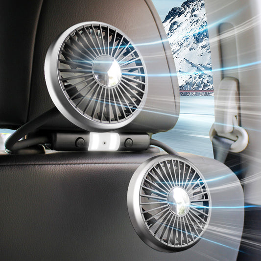 Car Double-headed With Light Hose Seat Fan through summer