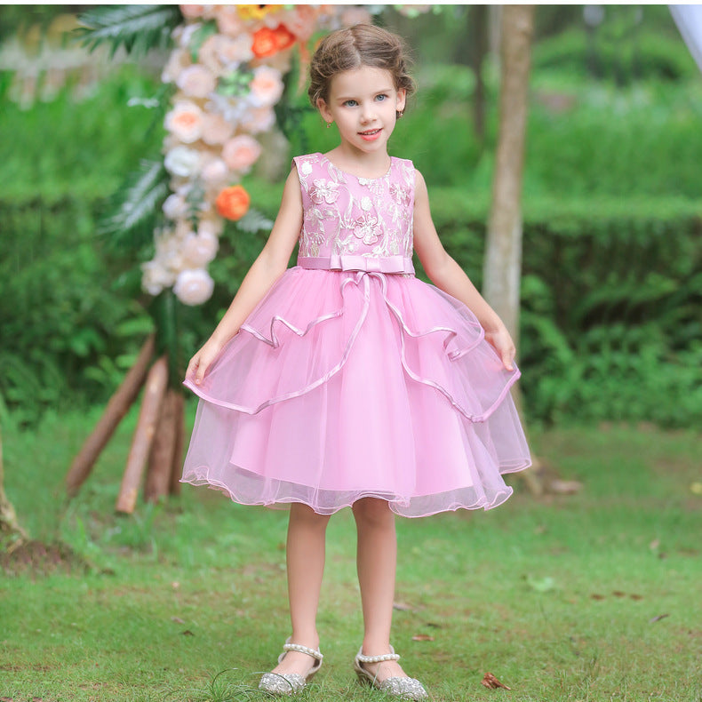 Personalized Girls' Short Princess Dress in Multiple Colors