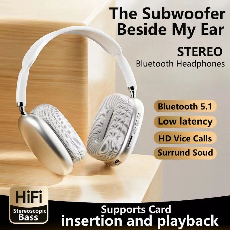Casque Bluetooth sans fil P9 avec micro anti-bruit pour sports de plein air et jeux