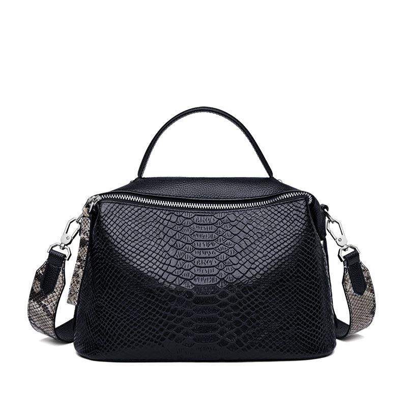 Grand sac à main bandoulière en cuir de vachette