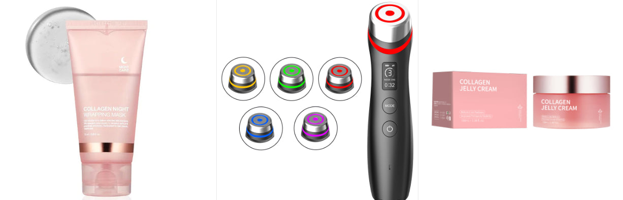 Masseur vibrant à microcourant USB avec luminothérapie noir