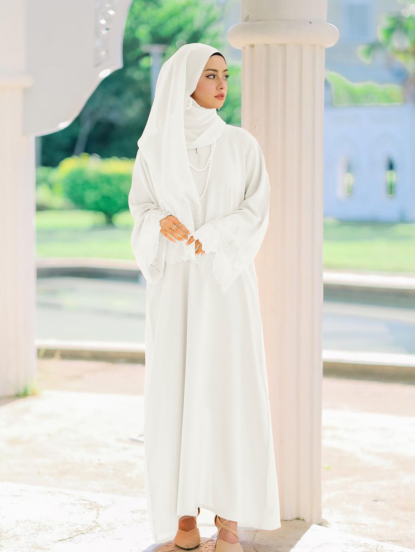 Muslim Women's Robe Malay Indonesian Dress With Headscarf