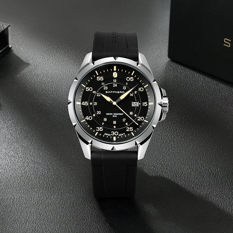 Men's Waterproof Silicone Quartz Exam Watch - Gift for Boyfriend