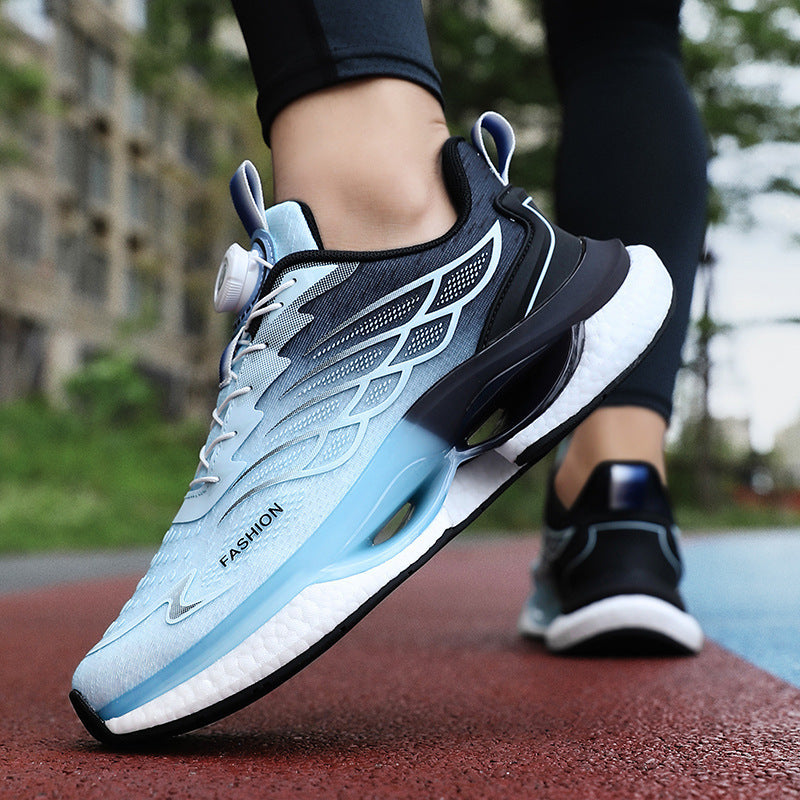 Rotating Button Men's Running Sneakers Lightweight Breathable