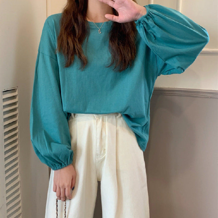 Slimming Lantern Sleeve Sweater Pullover
